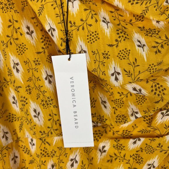 NWT Veronica Beard Virginia Dress One Shoulder Sun Multi Yellow Size 0 NEW $798 - Picture 8 of 16
